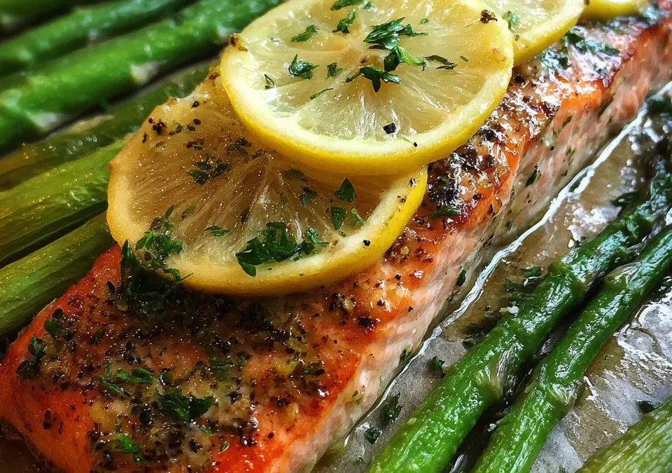 Sheet Pan Lemon Herb Salmon and Asparagus