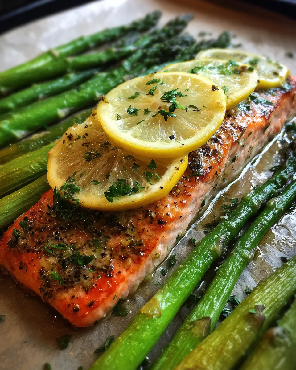 Sheet Pan Lemon Herb Salmon and Asparagus