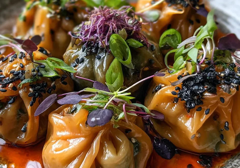Shiitake and Kimchi Dumplings