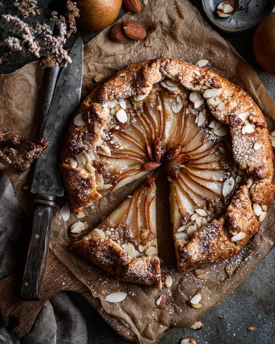Spiced Pear and Almond Galette