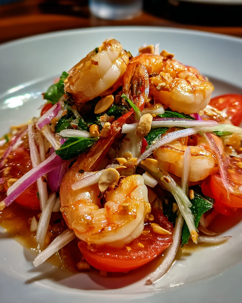 Thai Pomelo Salad with Shrimp & Peanuts