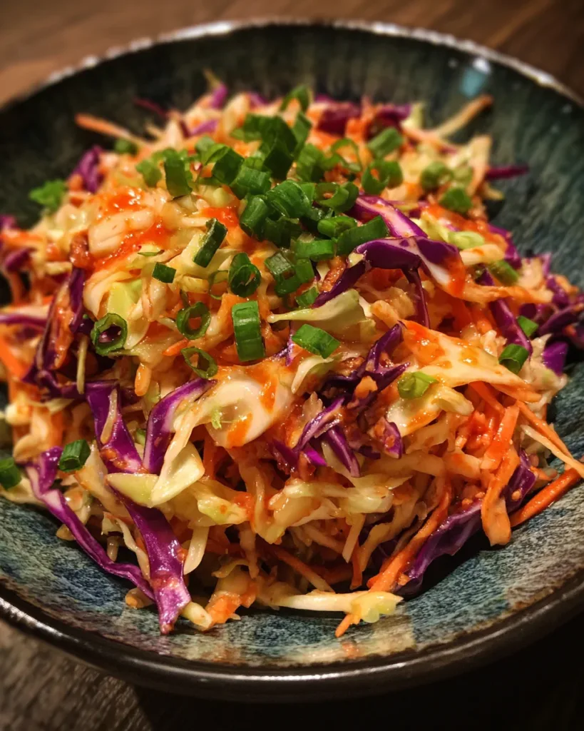 Asian Slaw with Sriracha Dressing