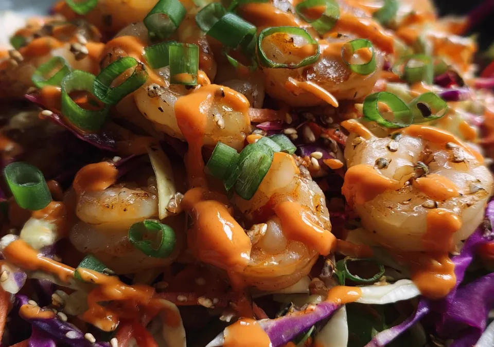 Asian Slaw with Sriracha Dressing