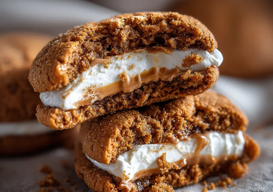 Biscoff Stuffed Cookies