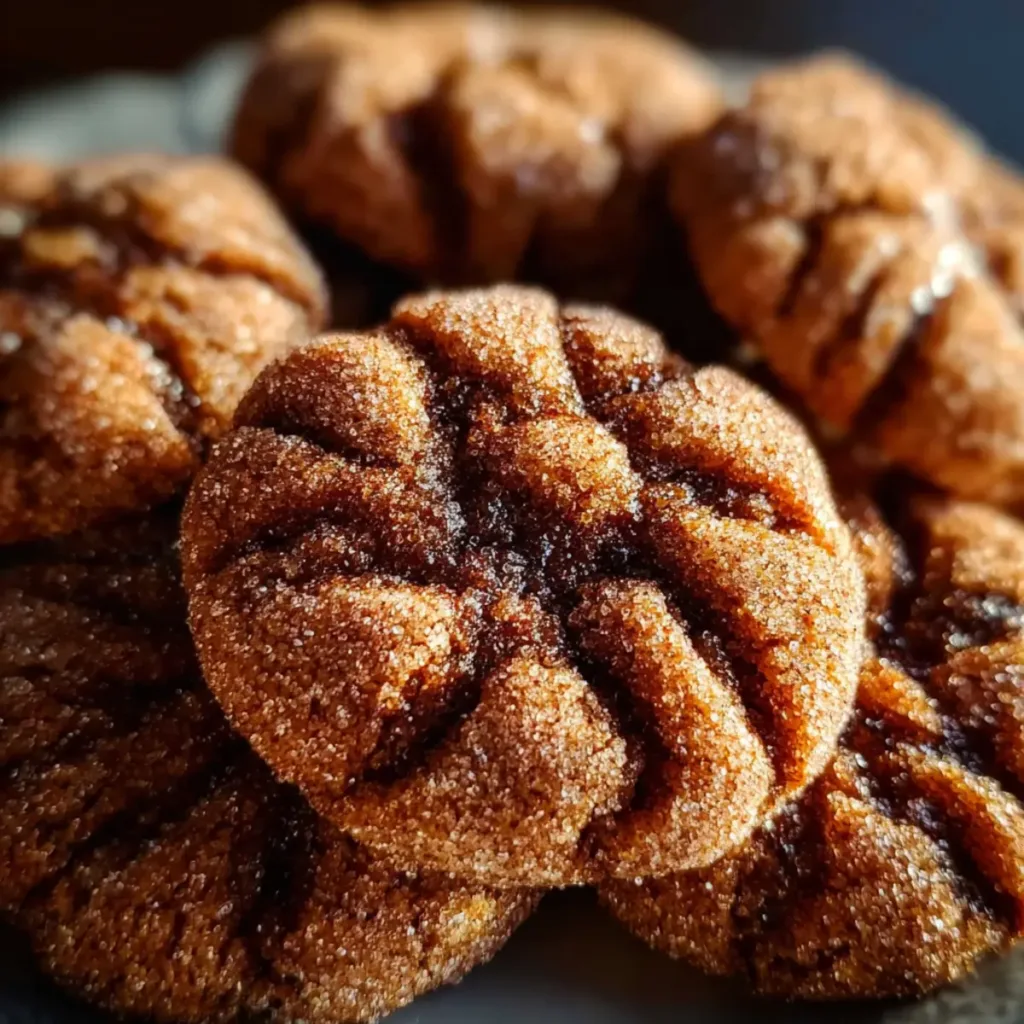 Churro Crinkle Cookies with Cinnamon Sugar close-up