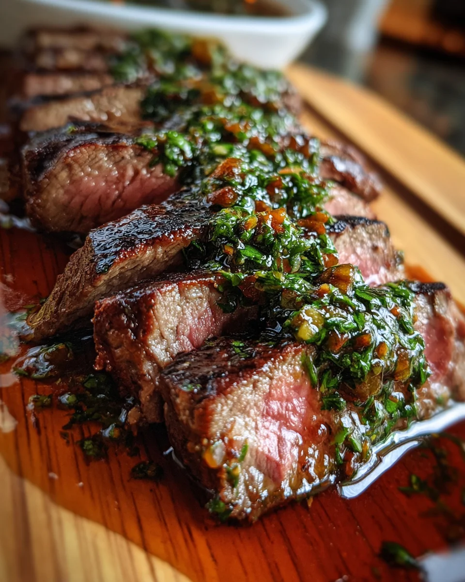 Flank Steak with Chimichurri Sauce