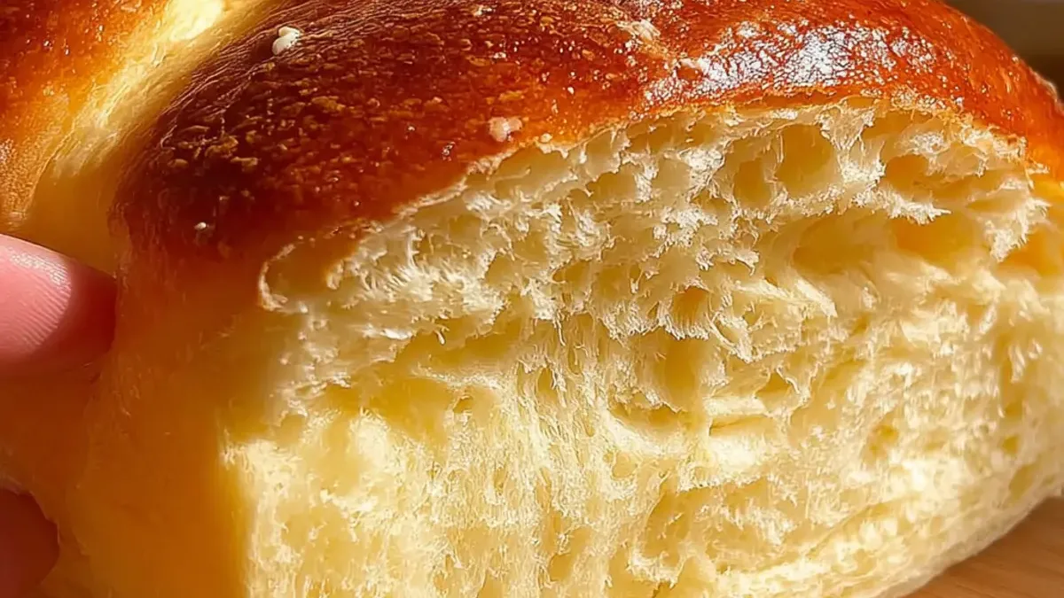 Fluffy homemade bread for breakfast fresh from the oven