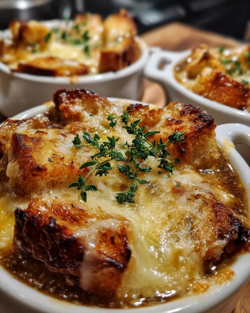 French Onion Soup with Gruyère Croutons