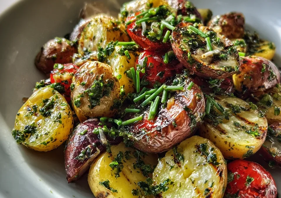 Grilled Potato Salad with Scallion Vinaigrette