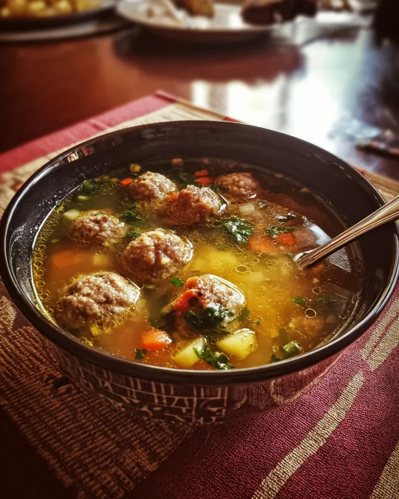 Italian Wedding Soup with Mini Meatballs