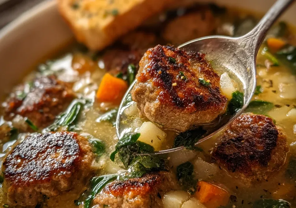 Italian Wedding Soup with Mini Meatballs