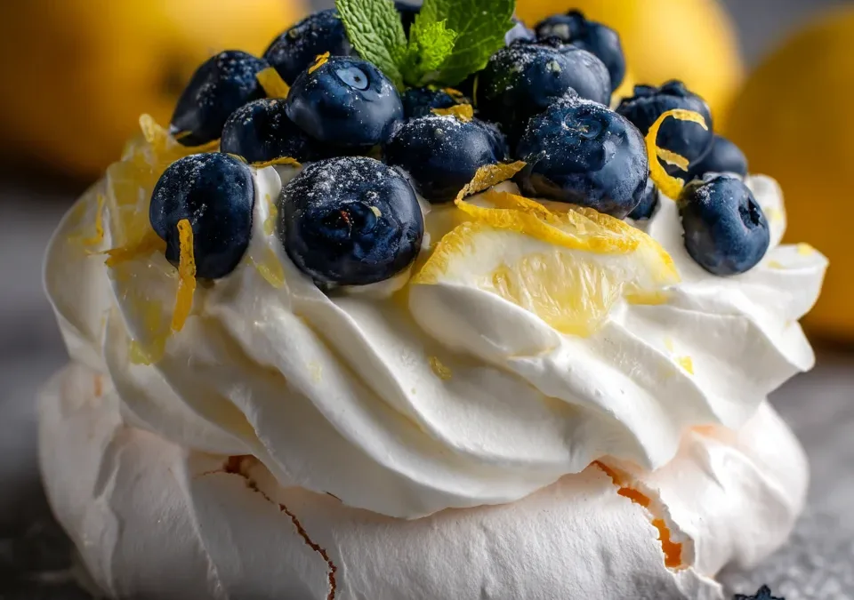 Lemon Blueberry Pavlova