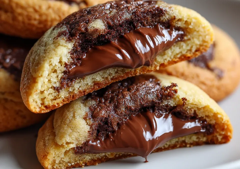 Nutella Stuffed Cookies