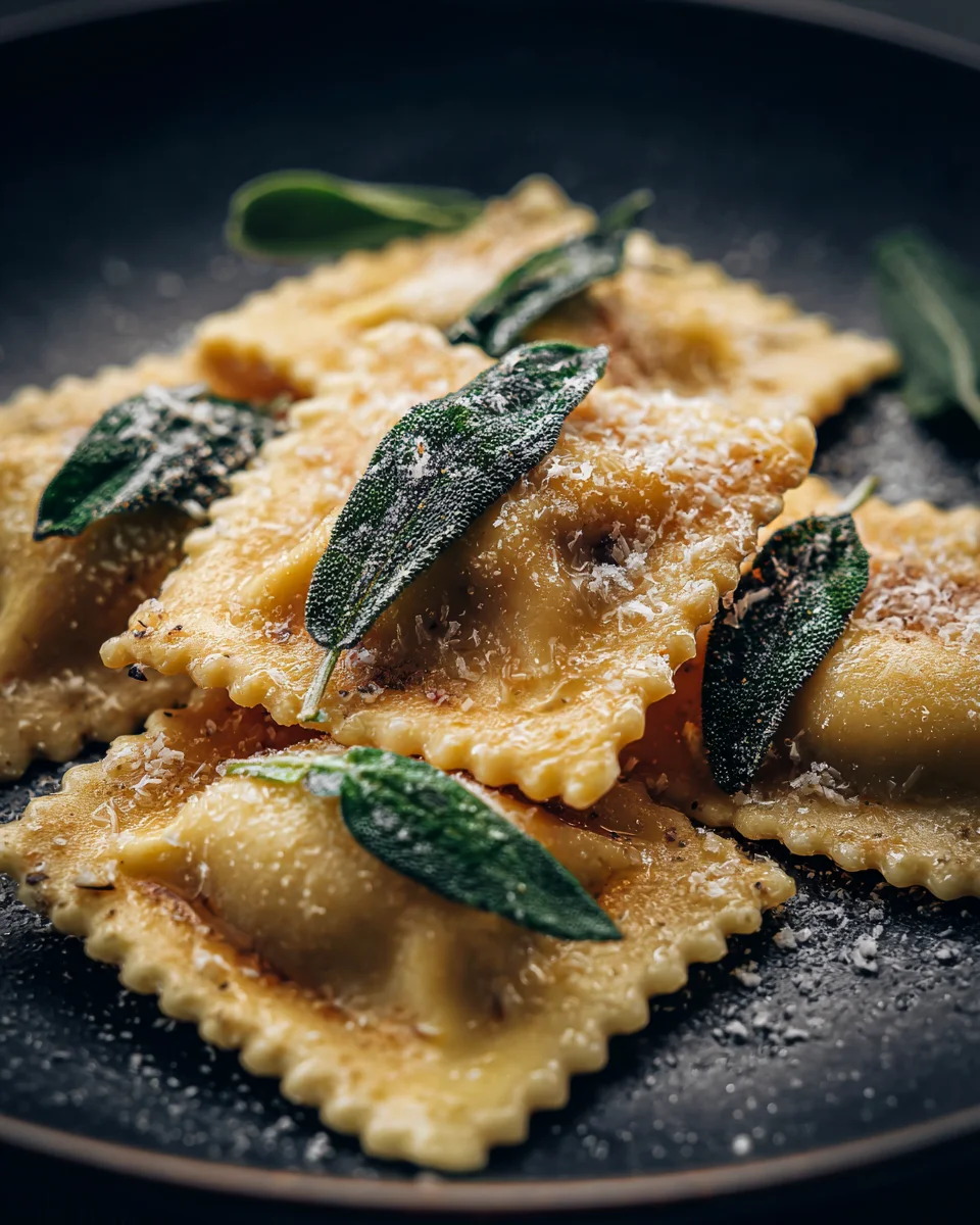 Ravioli with Sage-Walnut Butter