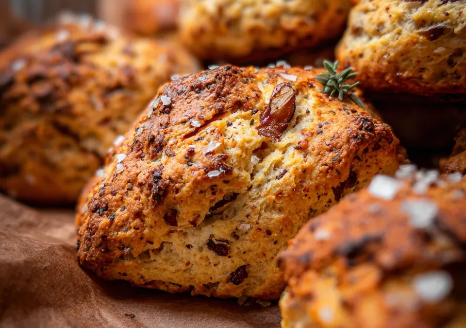 Roasted Pear and Vanilla Bean Scones