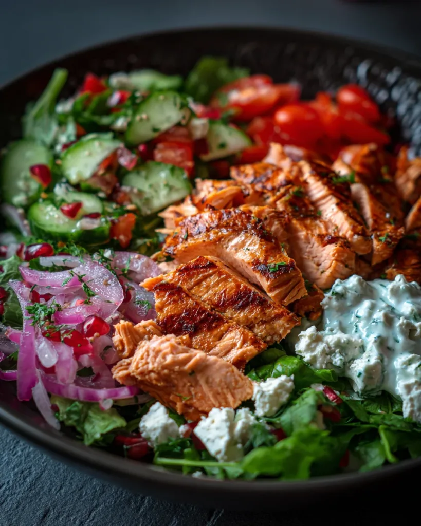 Salmon Shawarma Salad