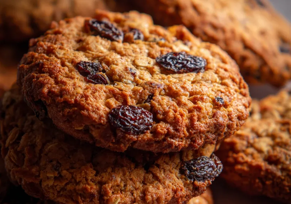 Spiced Oat and Raisin Cookies