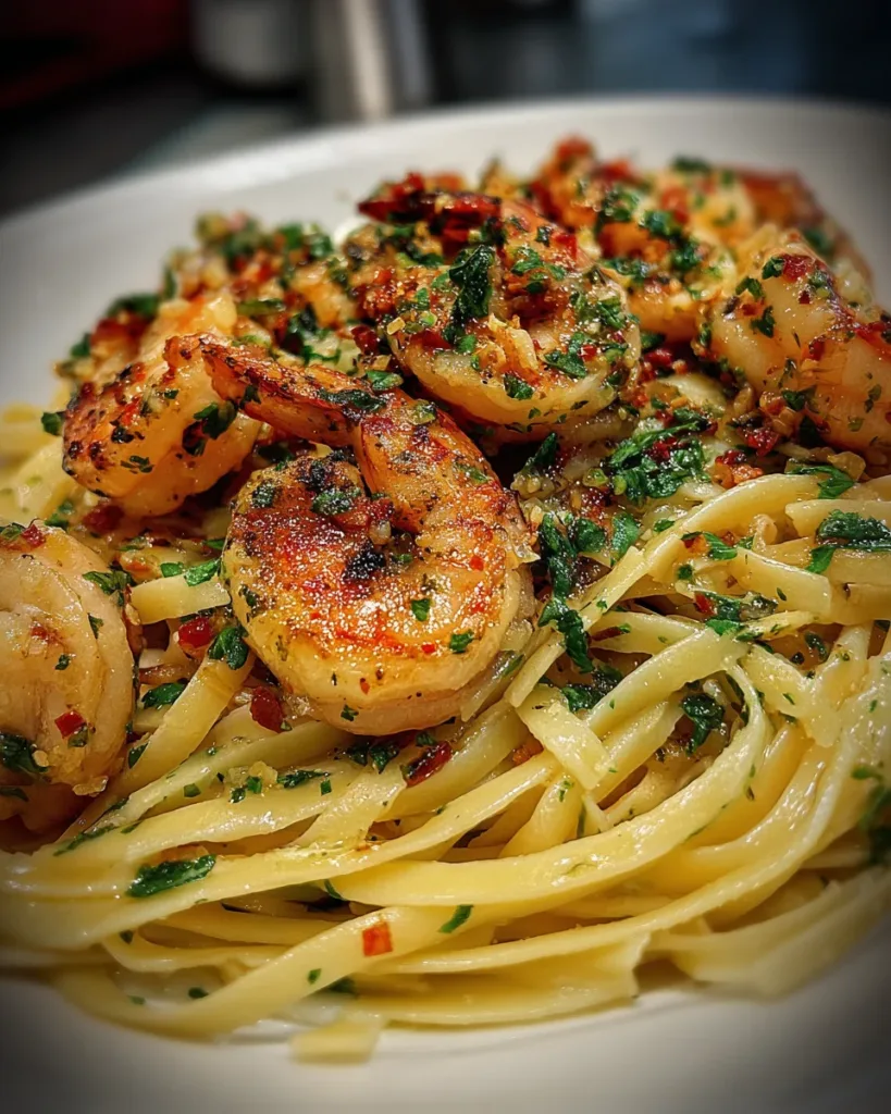 Spicy Shrimp Scampi with Linguine
