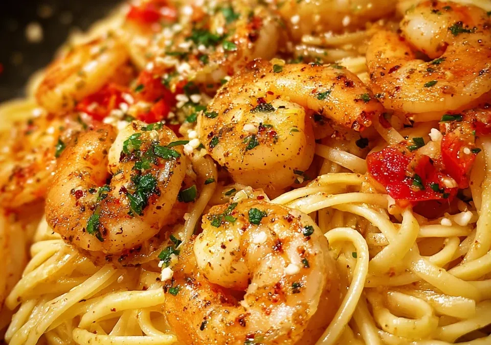 Spicy Shrimp Scampi with Linguine
