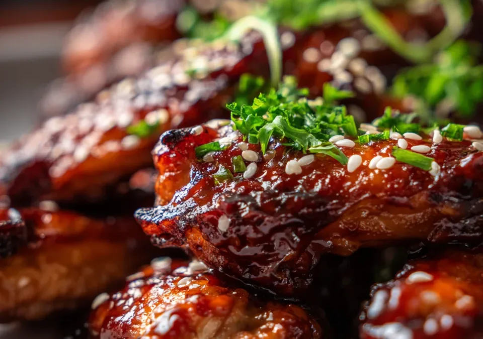 Sriracha-Honey Glazed Chicken Wings