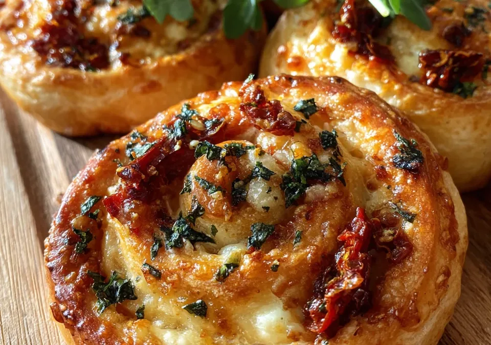 Sun-Dried Tomato and Basil Pinwheels