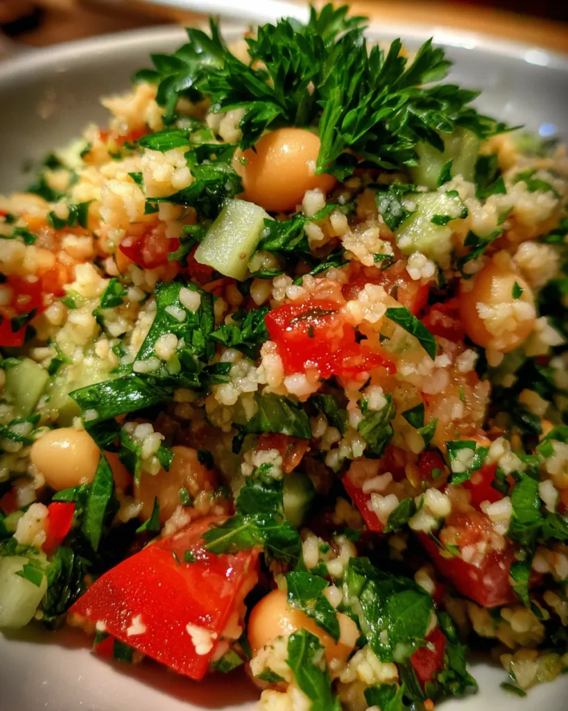 Tabbouleh with Bulgur Wheat and Navy Beans