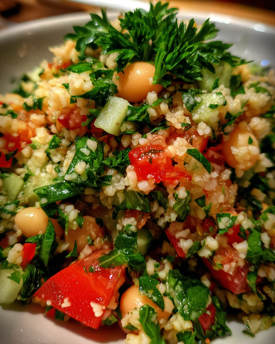 Tabbouleh with Bulgur Wheat and Navy Beans