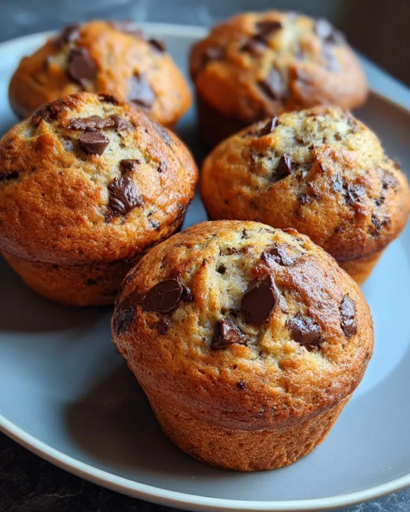 Banana Bread Muffins with Chocolate Chips