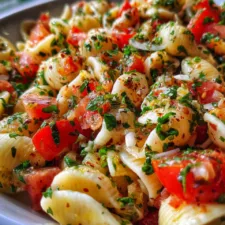 Bruschetta Pasta Salad Recipe – A Fresh and Flavorful Summer Favorite