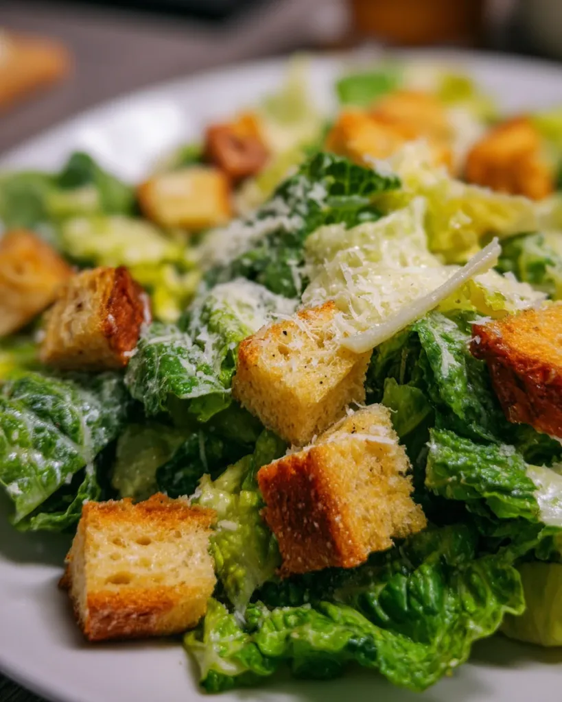Caesar Salad with Homemade Croutons
