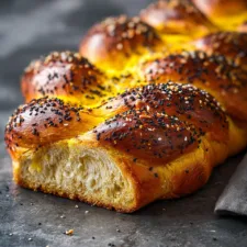 Challah Bread with Turmeric & Black Sesame Seeds: A Golden Twist on a Classic