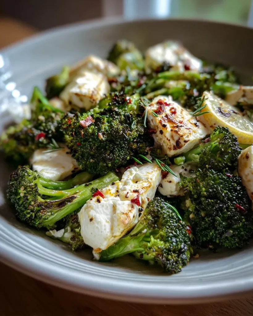 Charred Broccoli & Feta Salad with Lemon