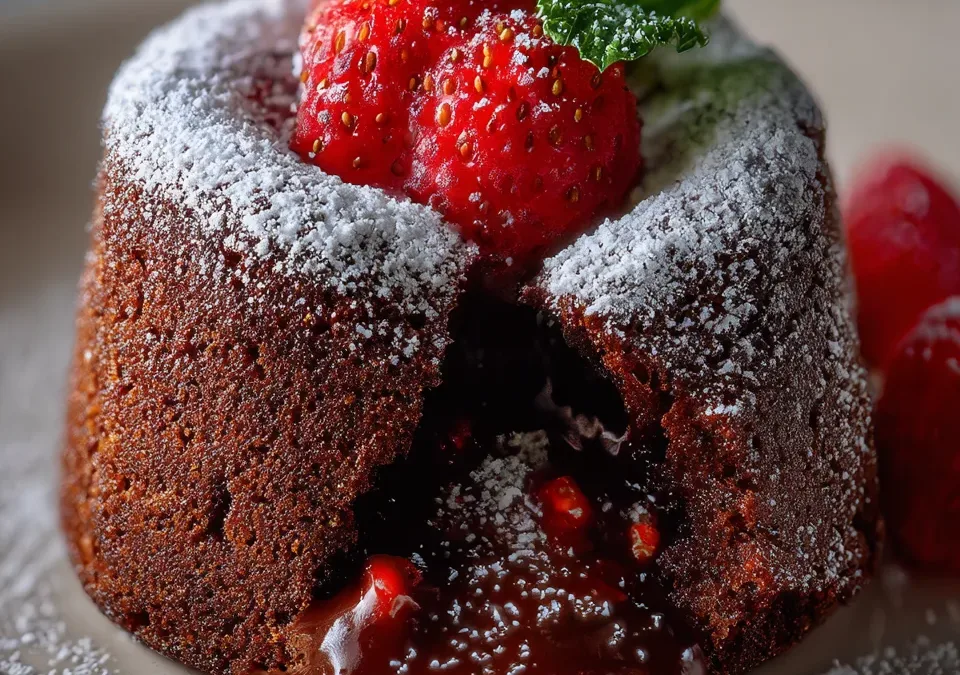 Chocolate chili lava cake