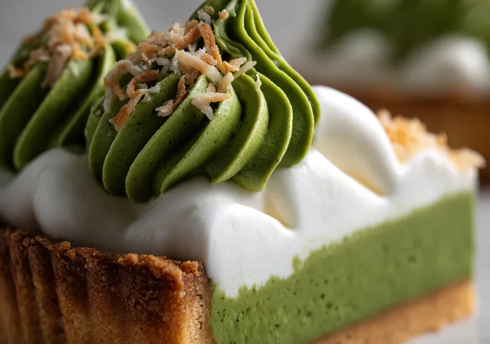 Coconut Matcha Cream Tart