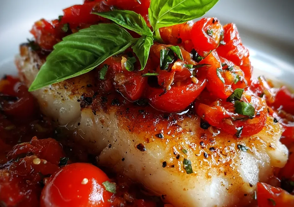 Cod with Tomato-Basil Salsa