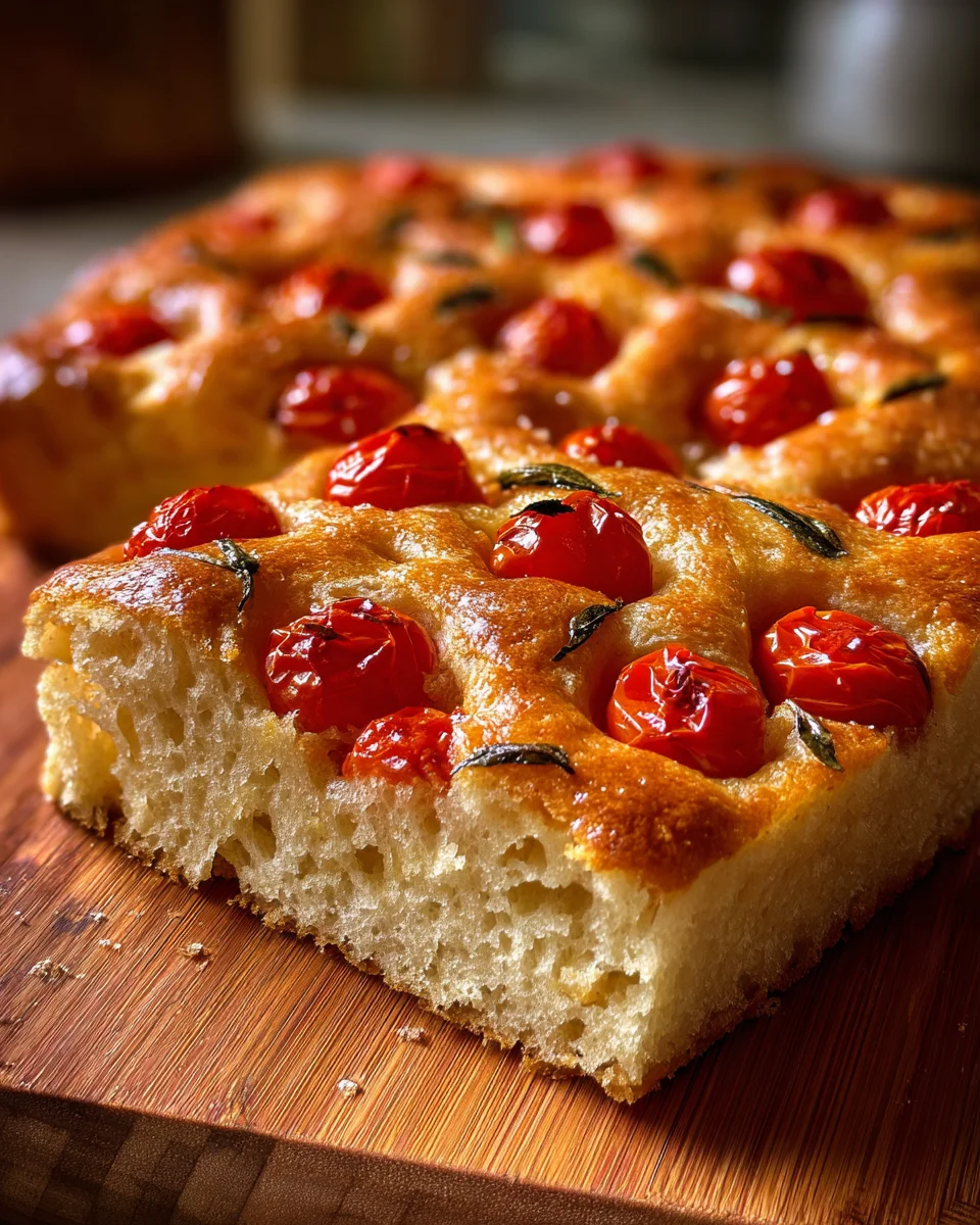Einkorn Flour Focaccia with Cherry Tomatoes