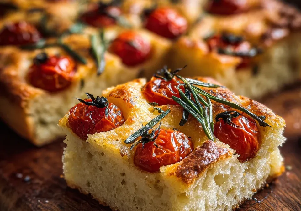 Einkorn Flour Focaccia with Cherry Tomatoes