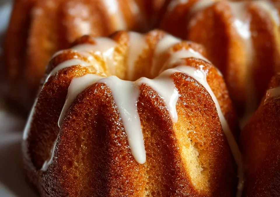 Glazed Spice Rum Pound Cakes