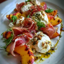 Grilled Peach & Burrata Salad with Prosciutto: The Ultimate Summer Elegance