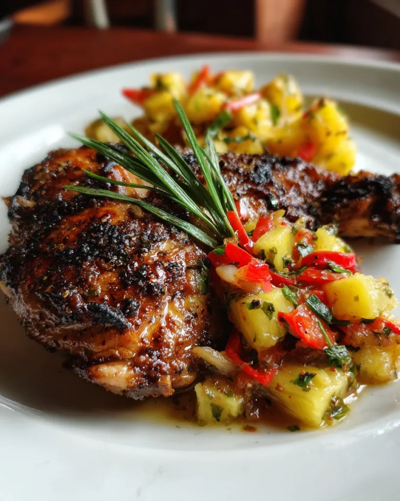 Jamaican Jerk Chicken with Pineapple Relish