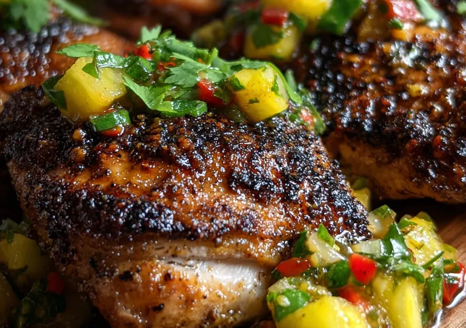 Jamaican Jerk Chicken with Pineapple Relish
