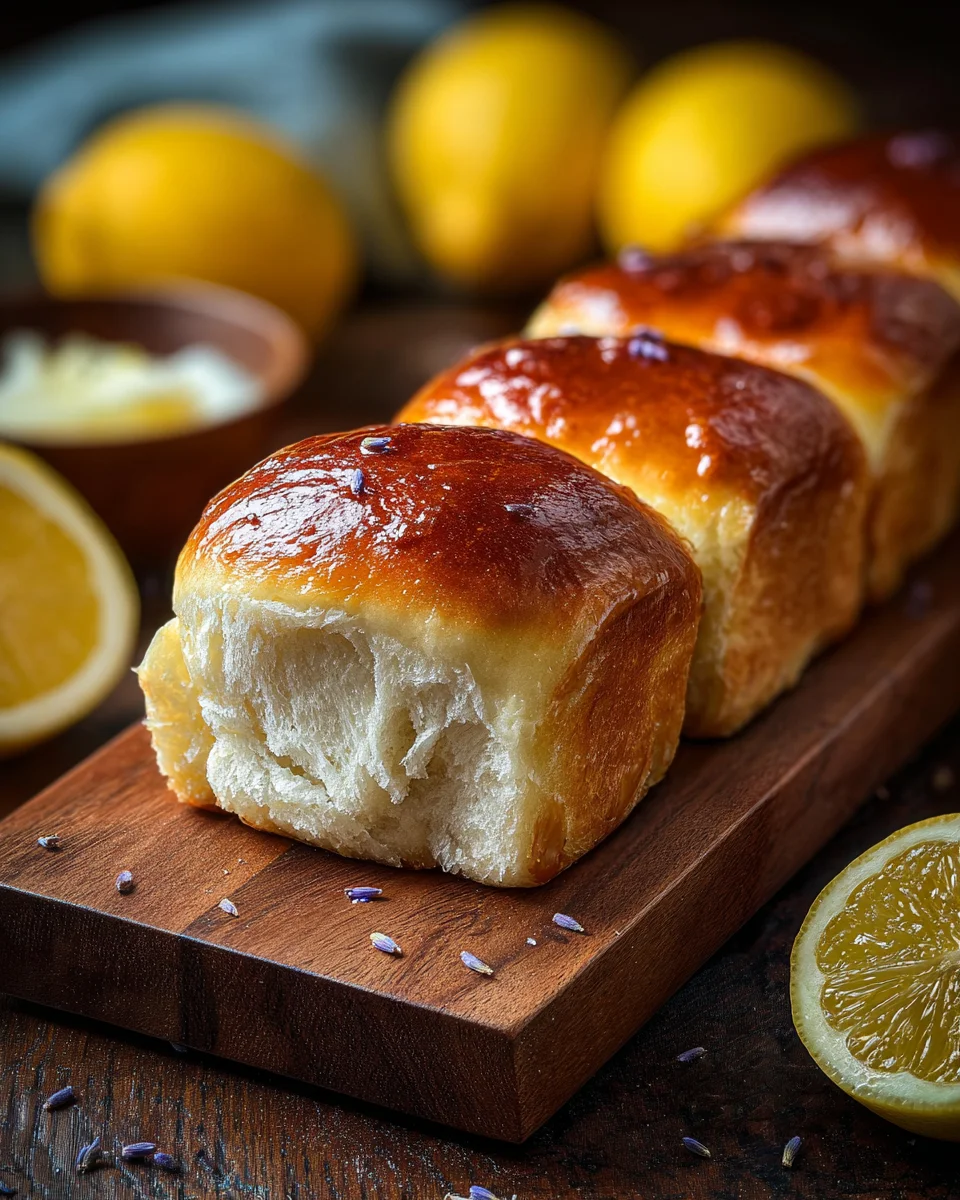Lemon Lavender Brioche Rolls