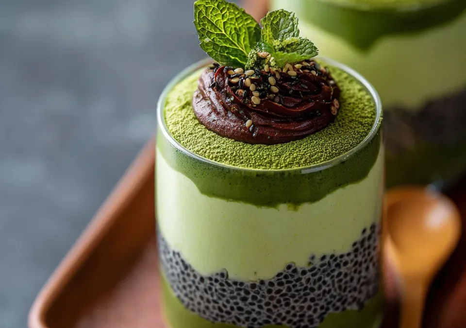 Matcha & Black Sesame Parfait