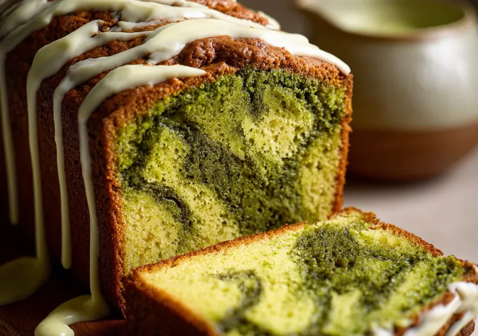 Matcha & White Chocolate Marble Loaf