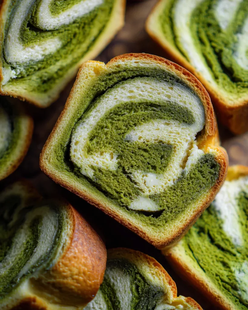 Matcha & White Chocolate Swirl Bread