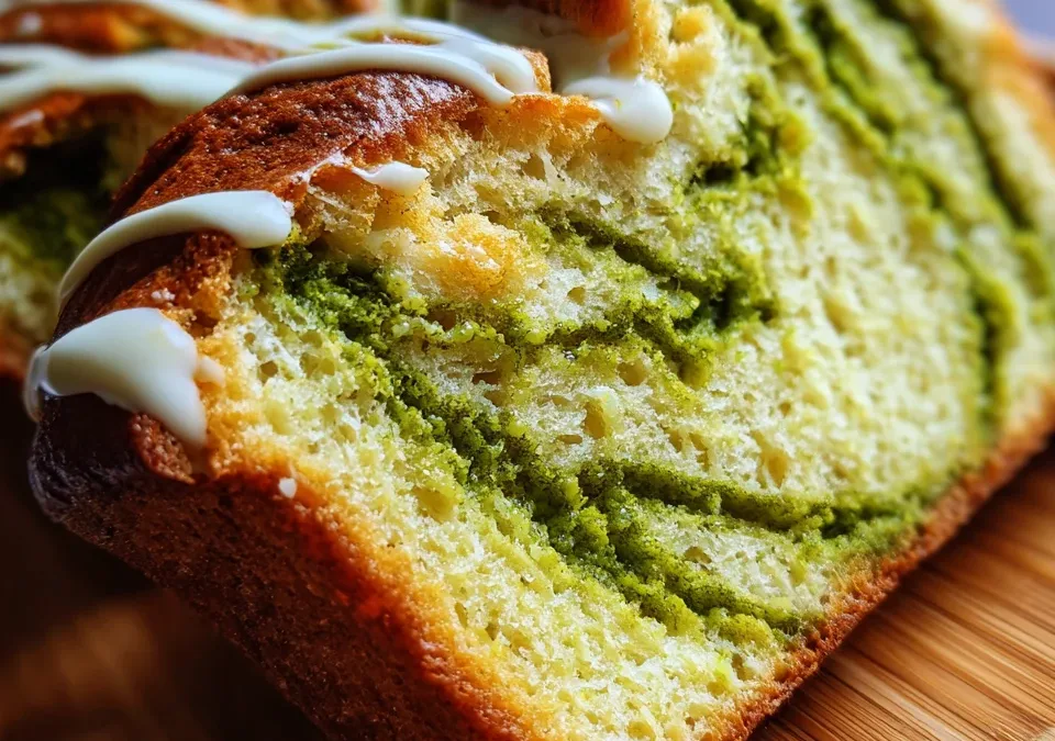 Matcha & White Chocolate Swirl Bread