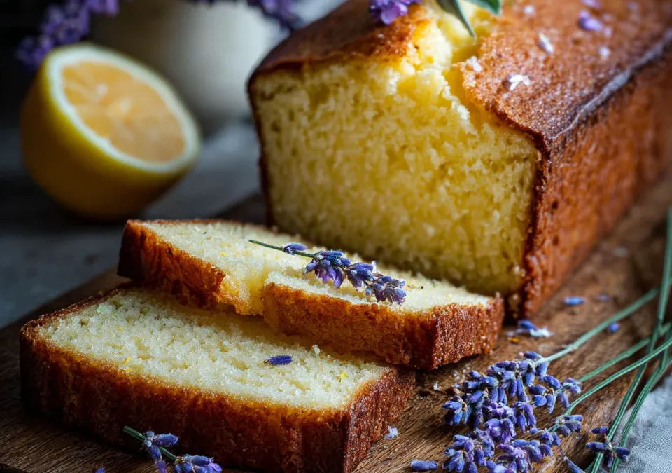 Olive Oil Lavender & Lemon Loaf Cake