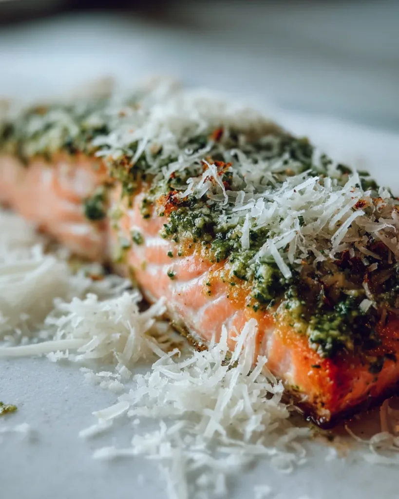 Pesto and Parmesan Salmon