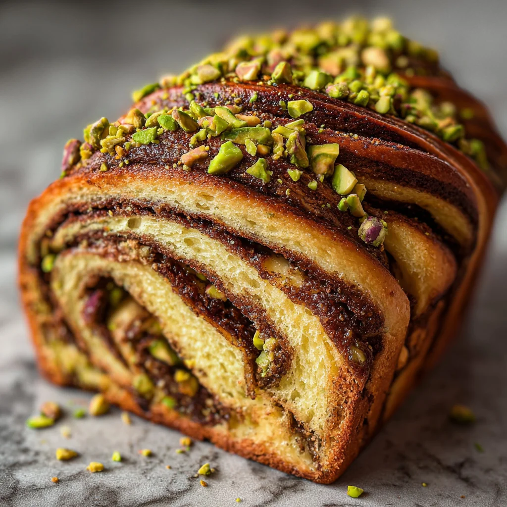 Pistachio & Rosewater Swirl Babka