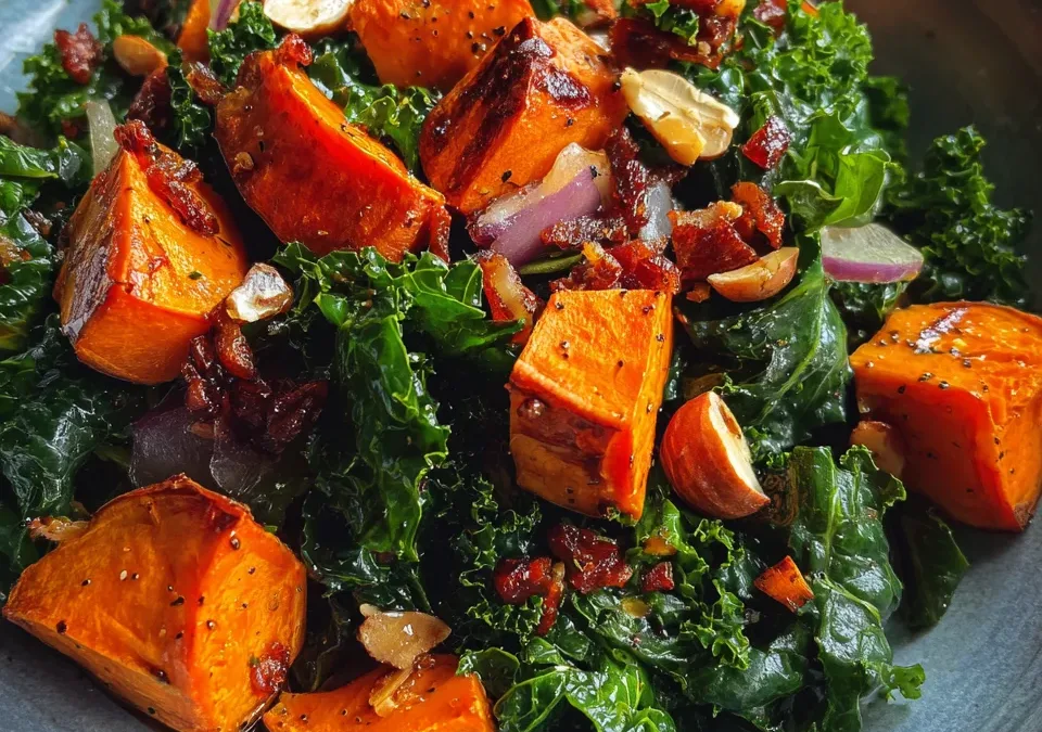 Roasted Sweet Potato & Kale Salad